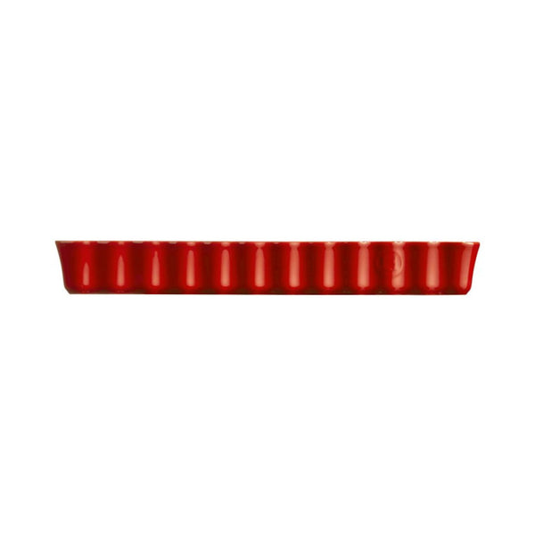 Molde cerámico rectangular ondulado, Rojo